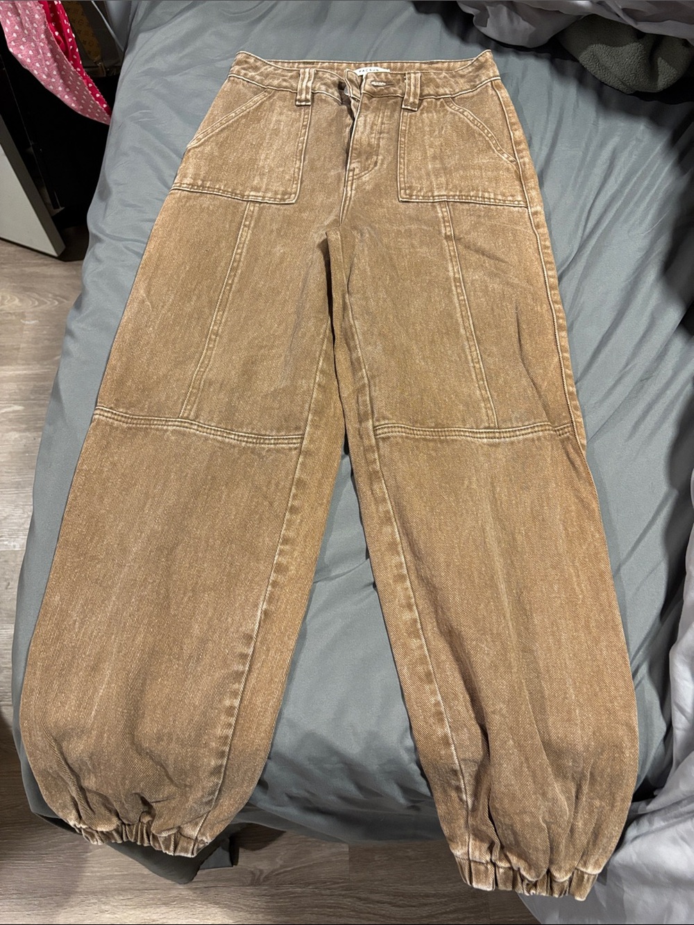 PacSun Brown Balloon Utility Joggers